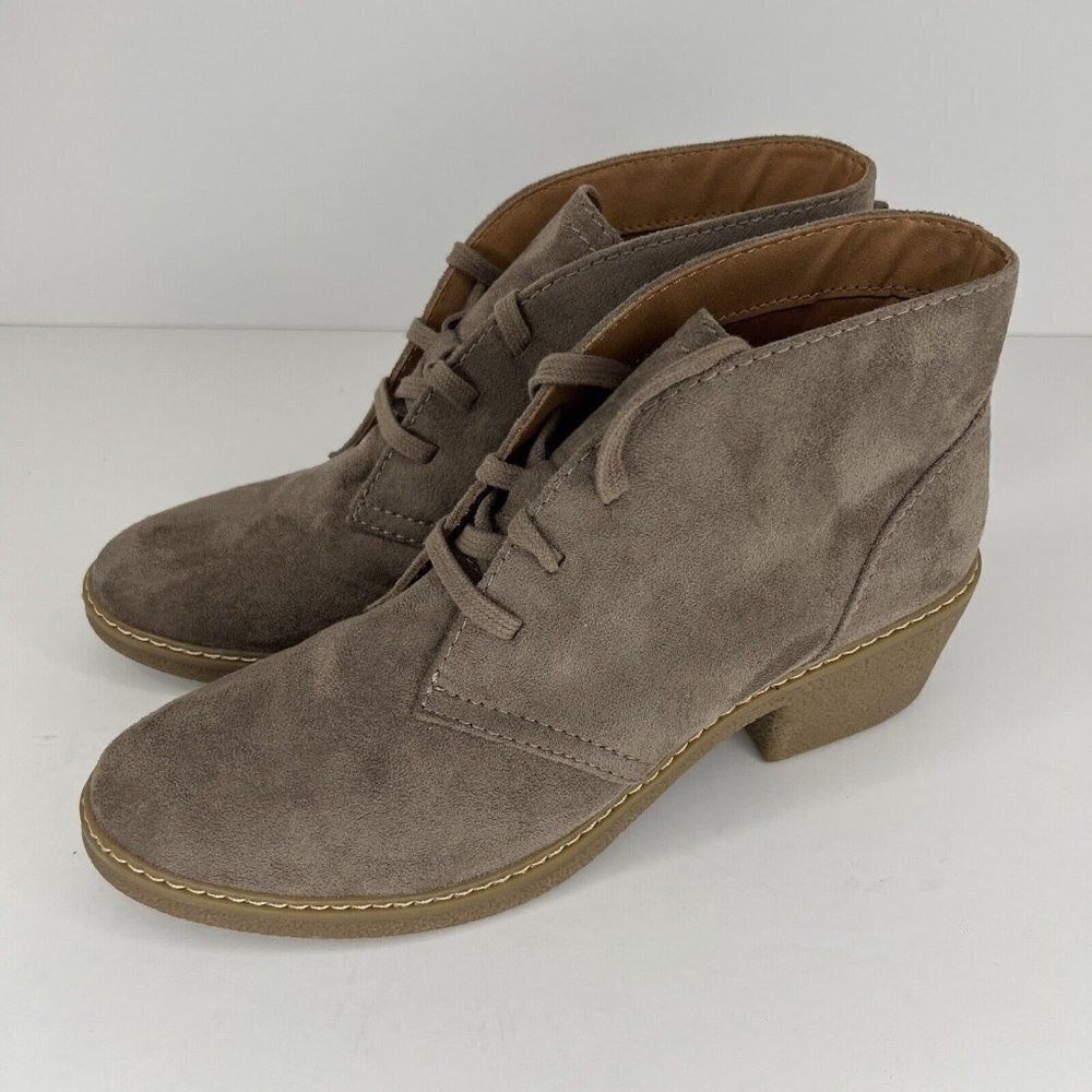 Universal Thread SuedeLook Chukka Ankle Boots Women's Size 11 Taupe Heels